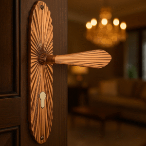 Glamour Mortice Handle in polished brass finish