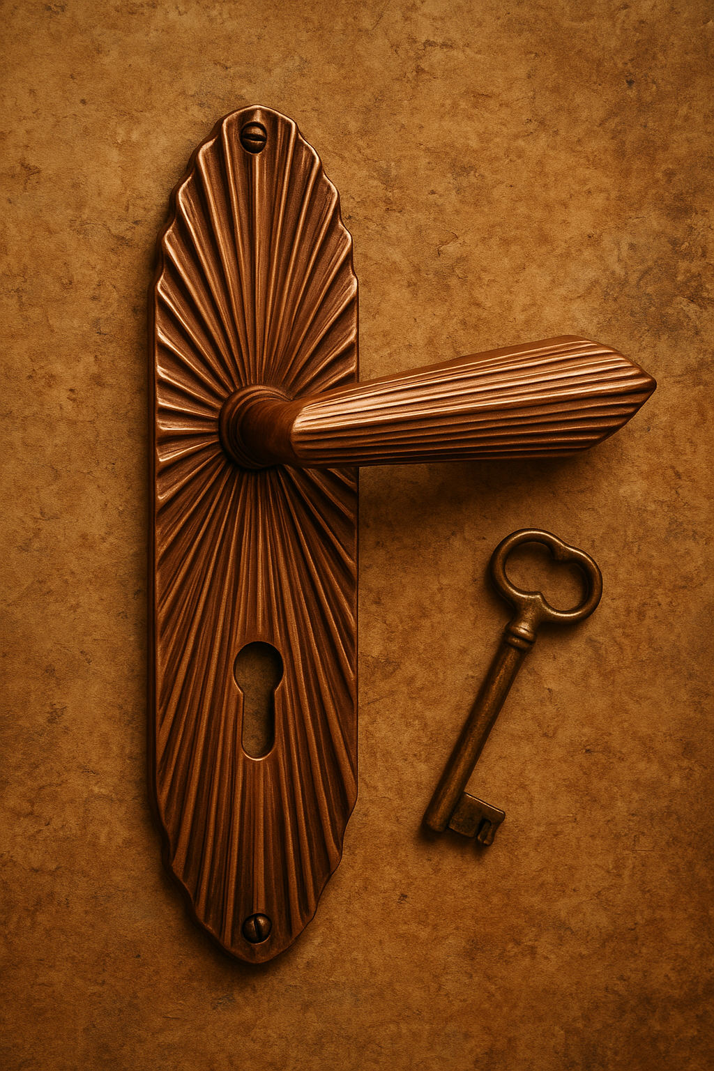 Elegant brass mortice handle for home and office