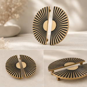 Double Door Handle – Flare Design | Premium Brass Finish