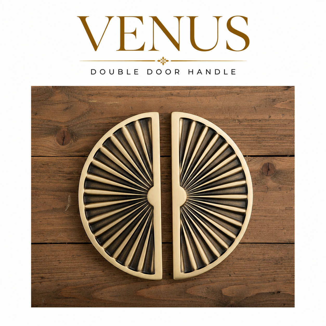 Double Door Handle – Venus Design | Premium Brass Finish - Image 4