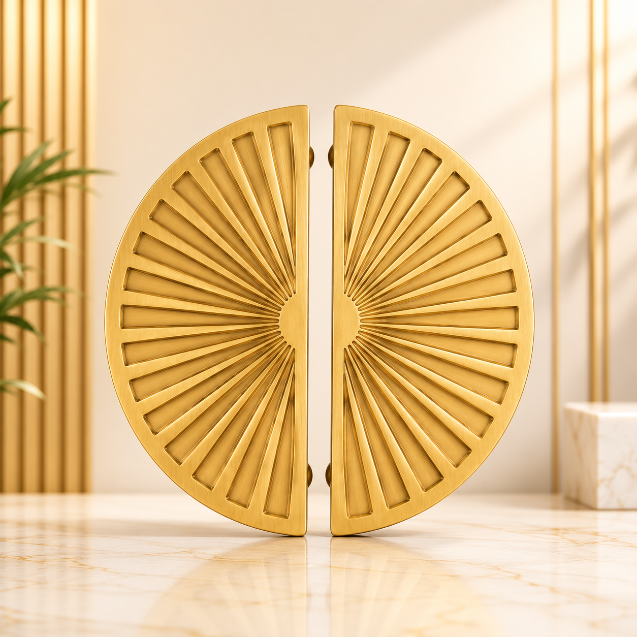 Double Door Handle – Venus Design | Premium Brass Finish - Image 3