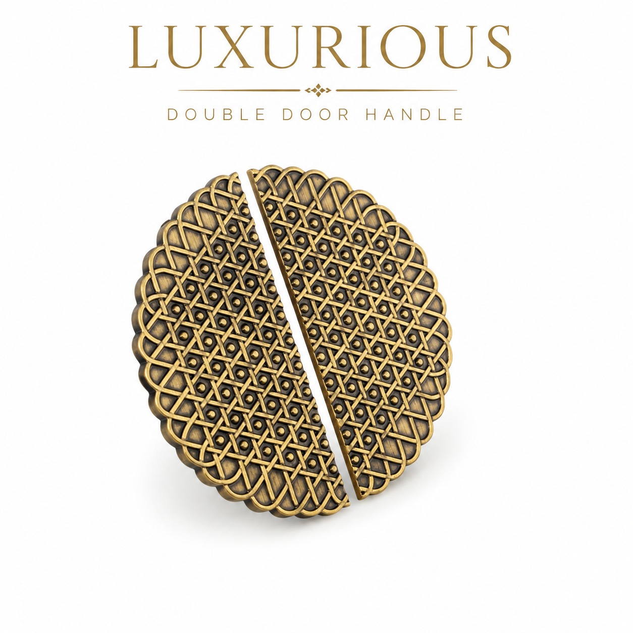 Double Door Handle Luxurious Design – Premium Solid Brass for Main Doors - Image 3