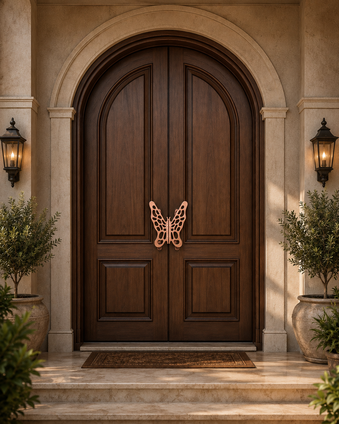 Double Door Handle – Butterfly Design - Classic - Image 4