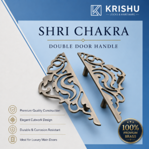 Double Door Handle – Shri Chakkra - Classic Antique Finish