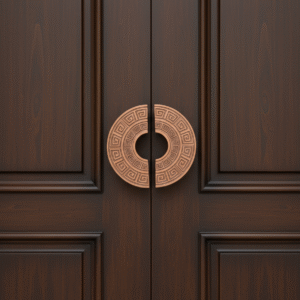 Double Door Handle – Versache Design | Premium Brass Finish