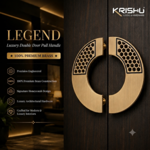 Double Door Handle – Legend Design | Premium Brass Finish