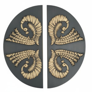 Double Door Handle – Peacock Design | Premium Brass Finish