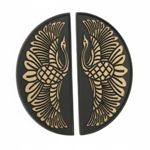 Double Door Handle – Bird Design | Premium Brass Finish
