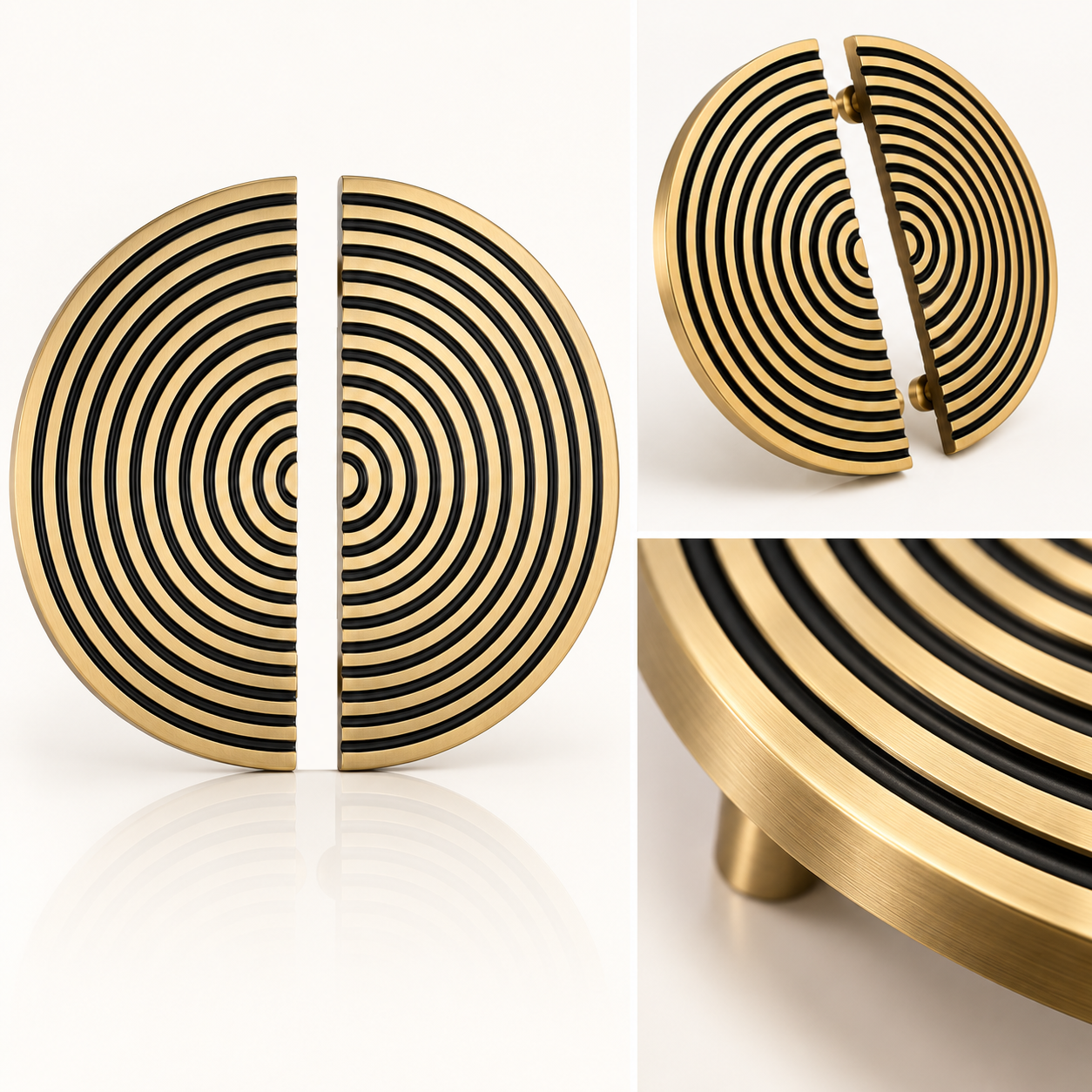 Double Door Handle – Kinzil Design | Premium Brass Finish - Image 2