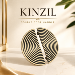 Double Door Handle – Kinzil Design | Premium Brass Finish