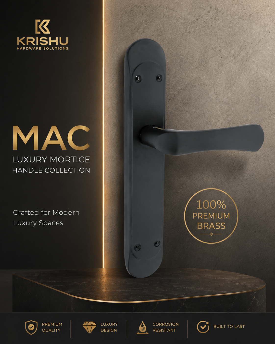 MAC Mortice Handle – Modern Metal Door Handle