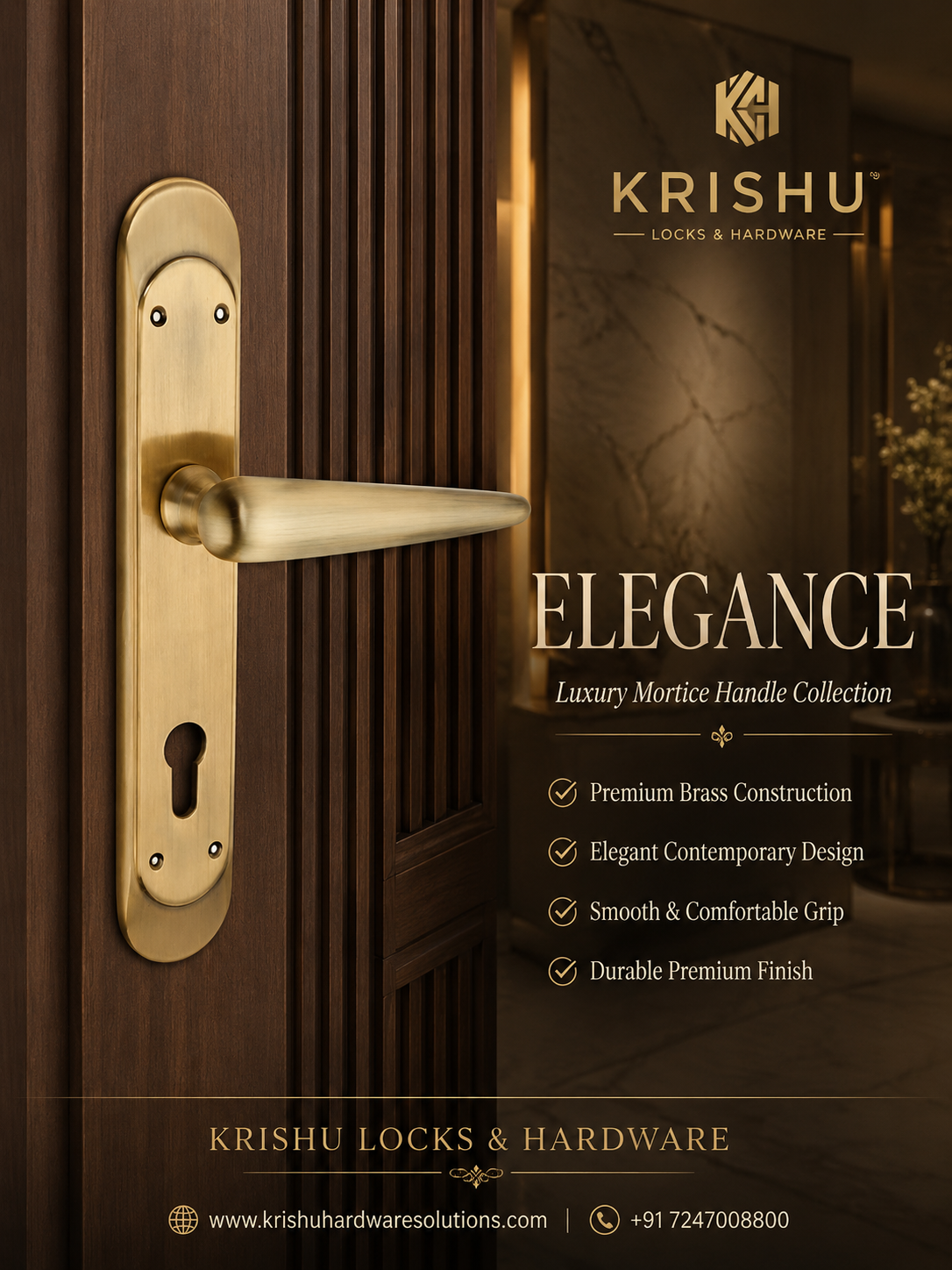 Elegance Mortice Handle – Designer Elegant Door Handle