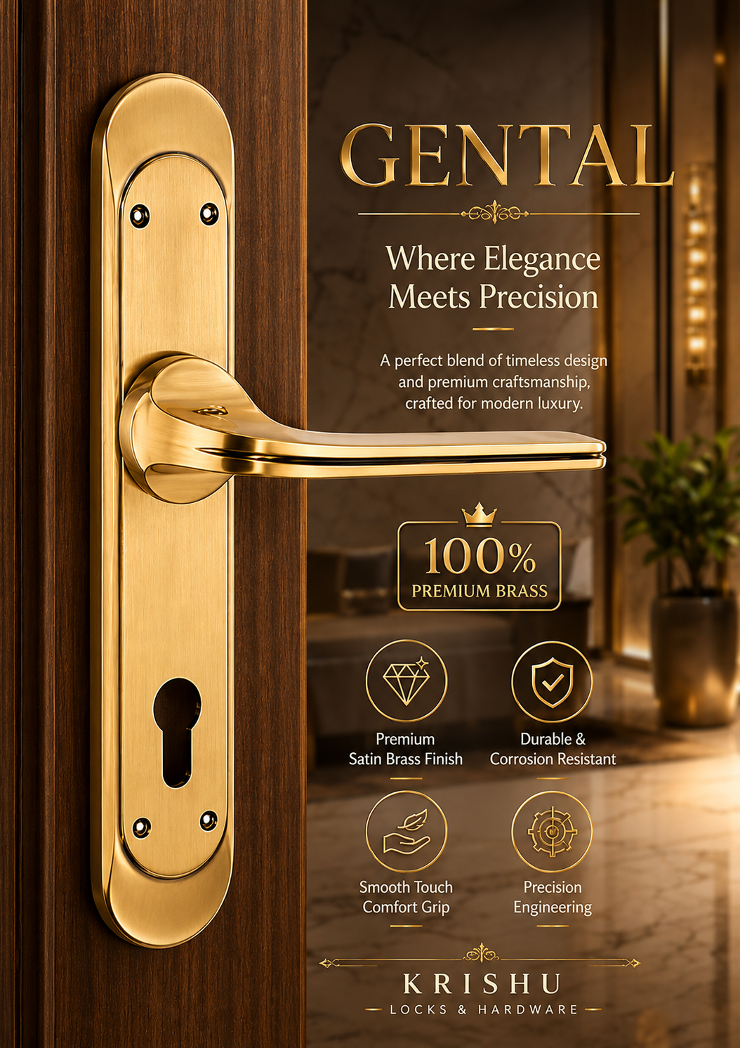 Gental Mortice Handle – Simple & Premium Door Handle