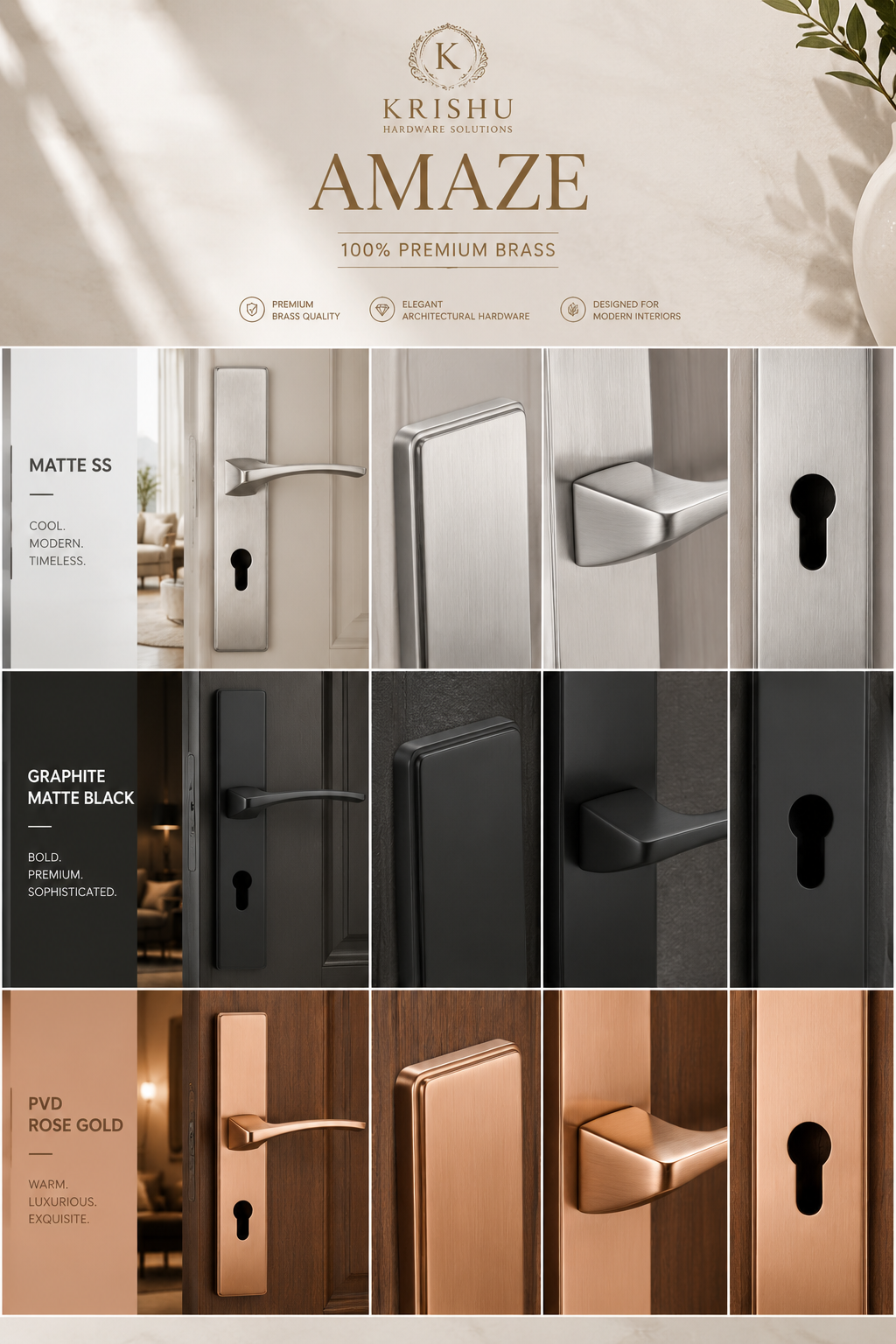 Amaze Mortice Handle – Premium Stylish Handle - Image 2