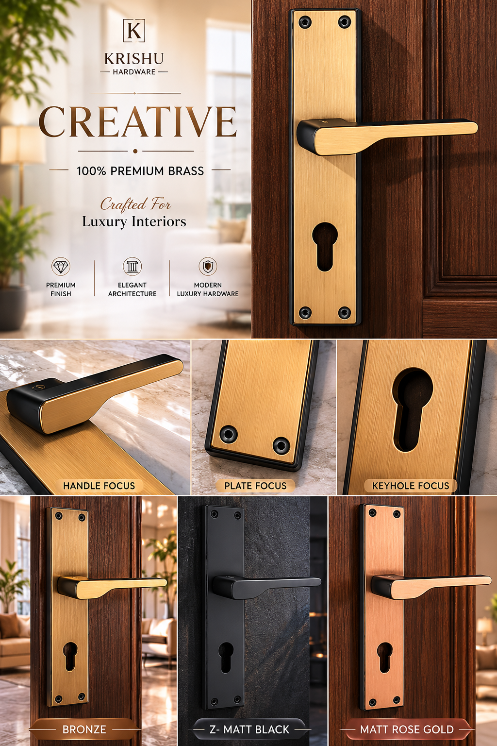 Creative Mortice Handle – Designer Decorative Handle - Image 3