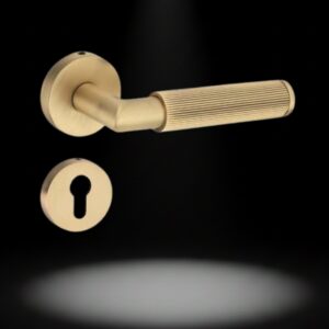 Brass Exclusive Lever on Rose – Leela