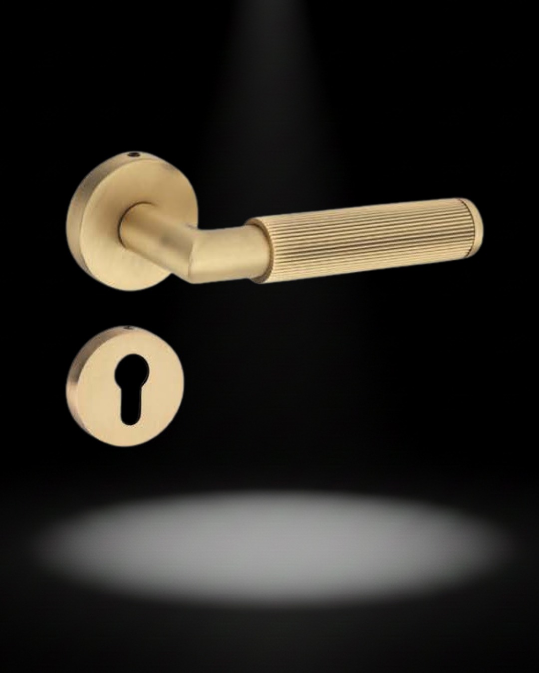 Brass Exclusive Lever on Rose – Leela