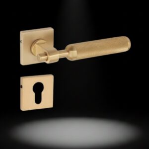 Brass Exclusive Lever on Rose – Nyyara