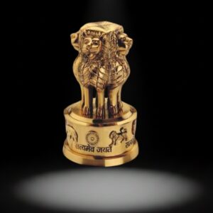 Brass Satyamev Jayate Emblem – Decorative National Symbol