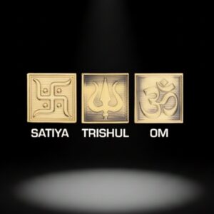 Brass Decorative Dome – Satiya / Trishul / Om
