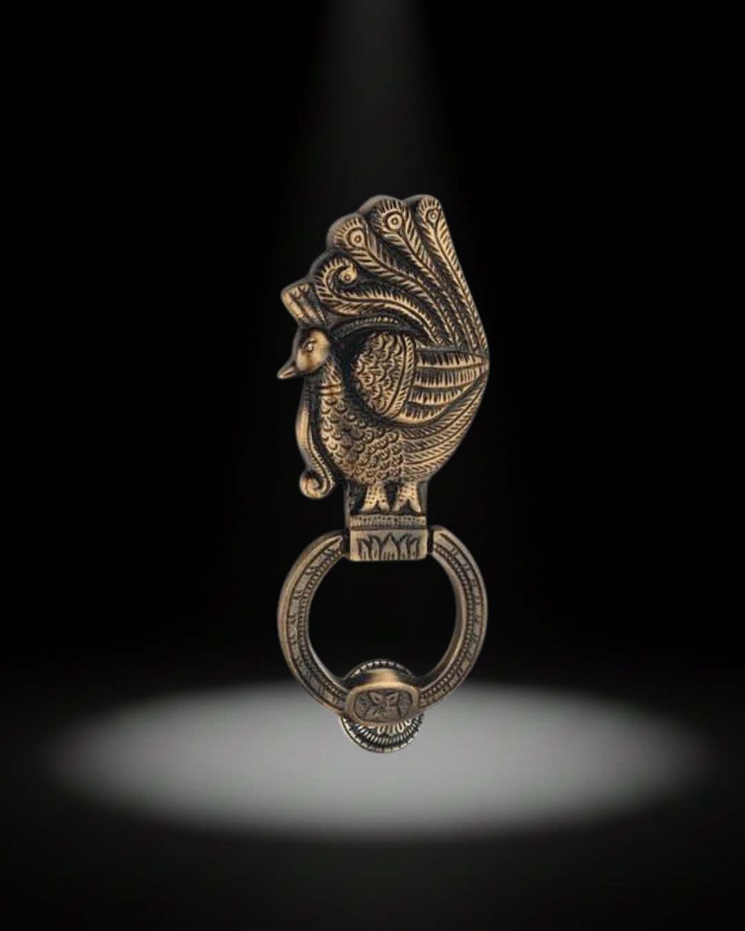 Brass Door Knocker – Peacock