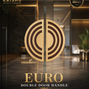 Double Door Handle – Euro Design | Premium Brass Finish