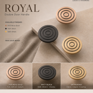 Double Door Handle & Knob – Royal | Luxurious Design with Regal Elegance