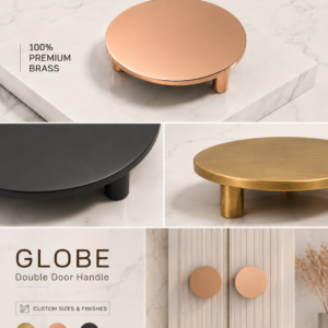 Double Door Handle & Knob – Globe | Elegant Spherical Design with Modern Appeal