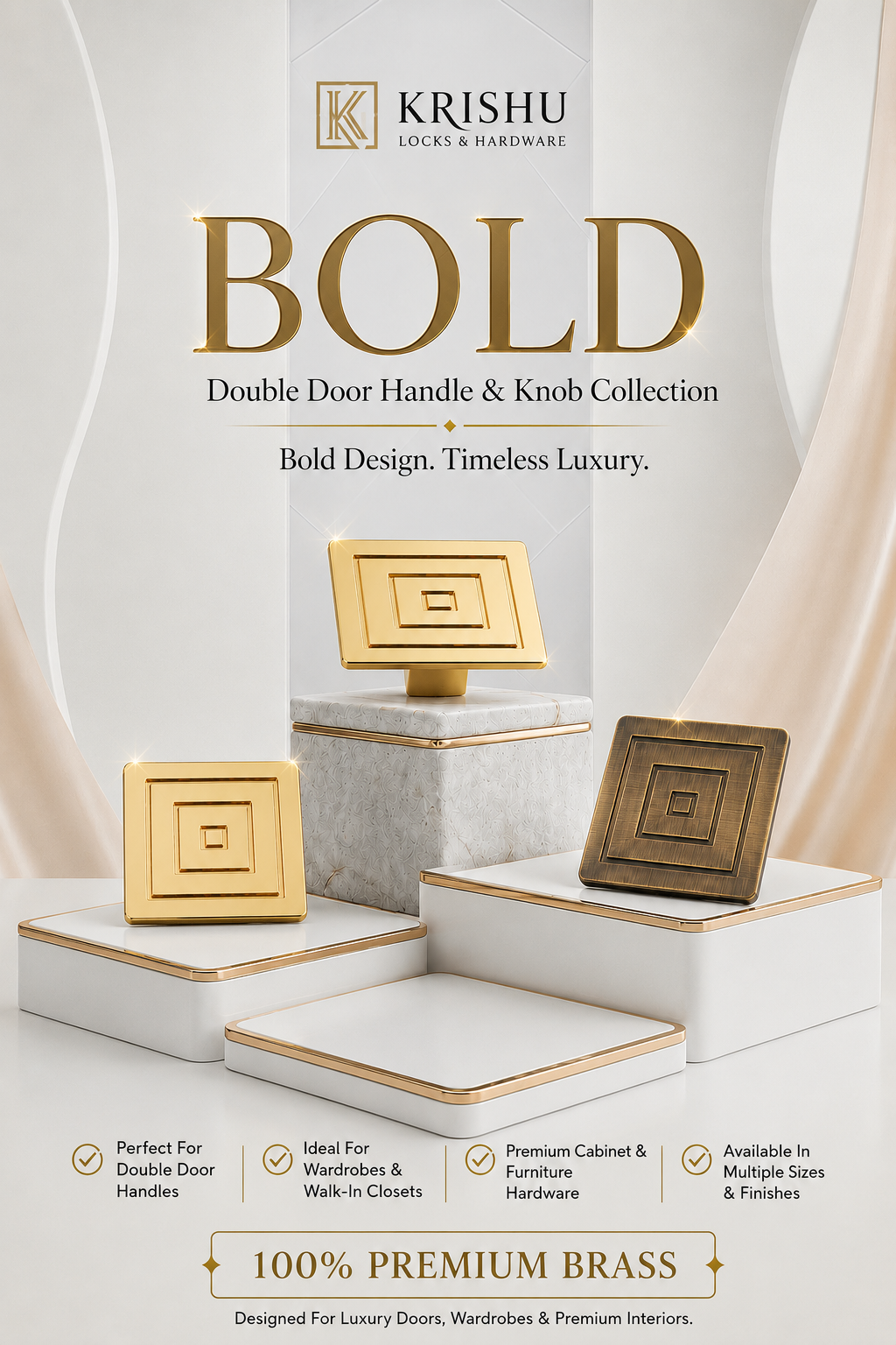Double Door Handle & Knob – Bold | Strong Design with Modern Appeal