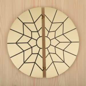 Double Door Handle – Star Design | Classic Brass Finish