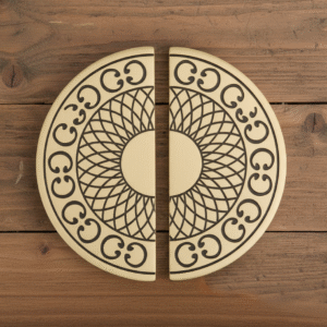 Double Door Handle – Vintage Design | Classic Brass Finish