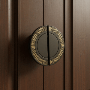 Double Door Handle – Opal Design | Premium Brass Finish