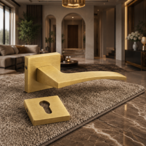 Brass Lever On Rose Handle – AMAZE