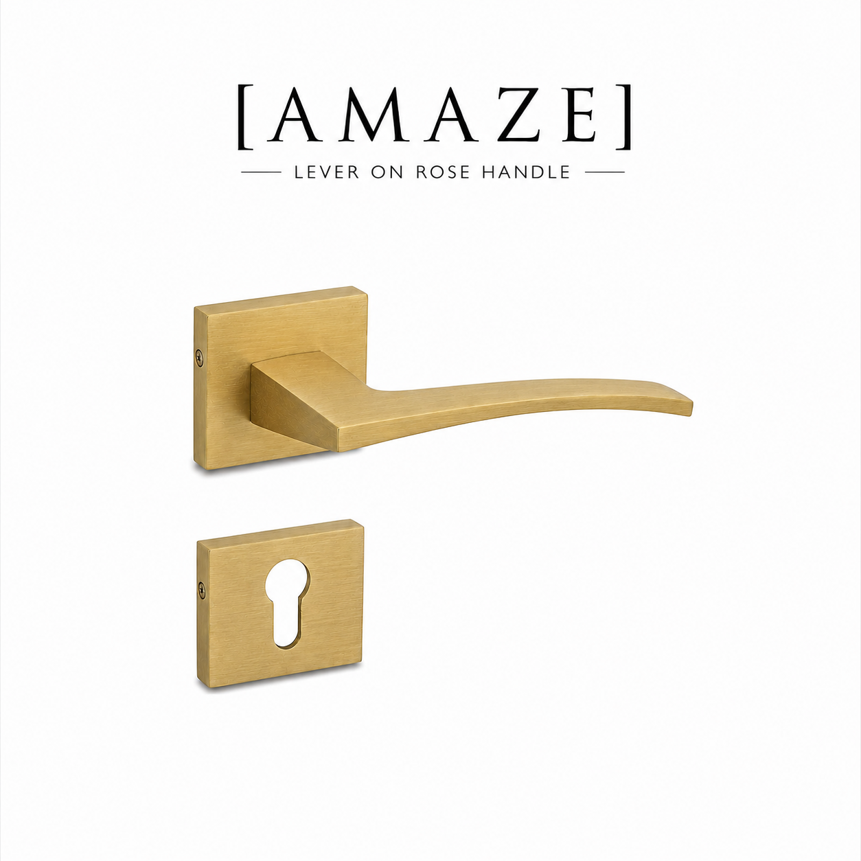 Brass Lever On Rose Handle – AMAZE - Image 2