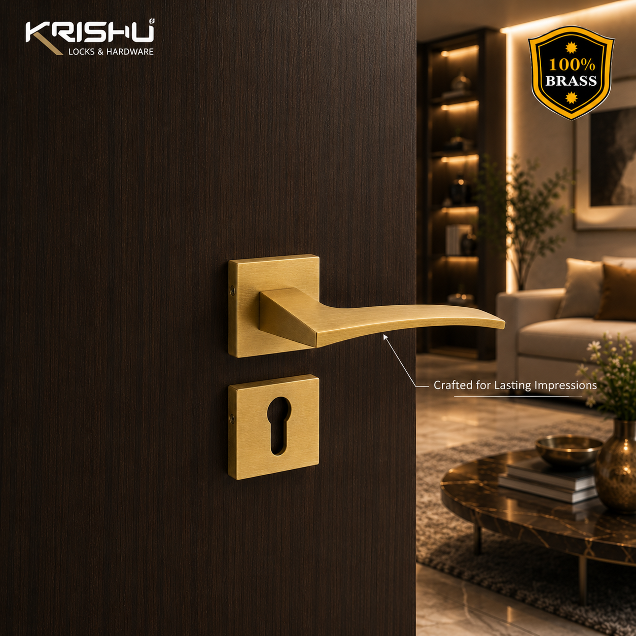 Brass Lever On Rose Handle – AMAZE - Image 3