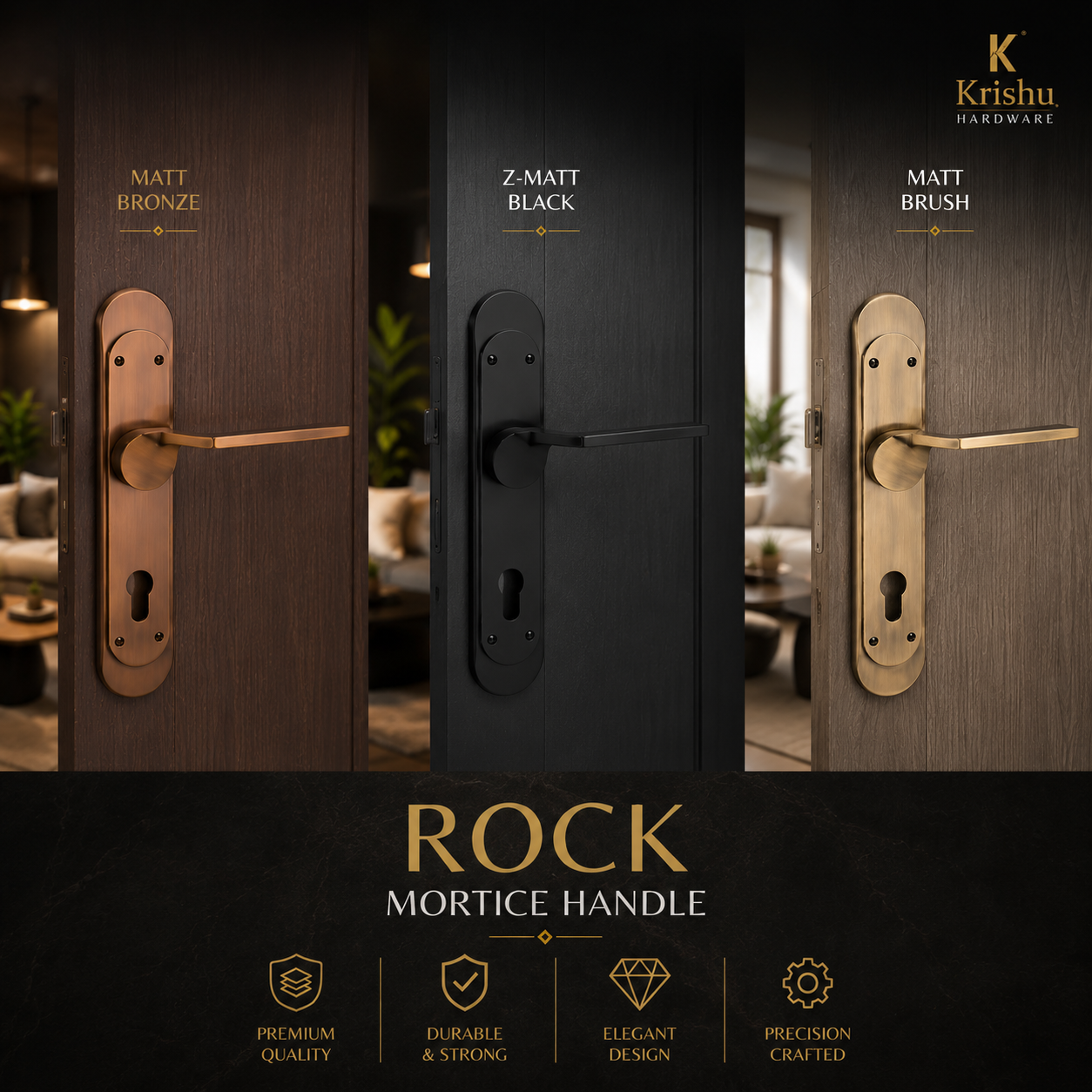 Premium Mortice Handle – ROCK - Image 3